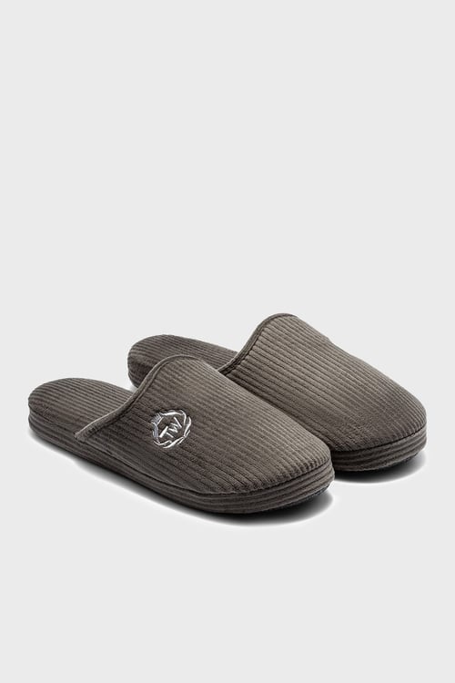 Tw Muted Logolu Erkek Terlik AA0466 GRİ