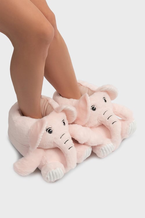 Twigy Tw Elfi Sessiz Tabanlı Hayvan Figürlü Bayan Panduf GG0544 PEMBE