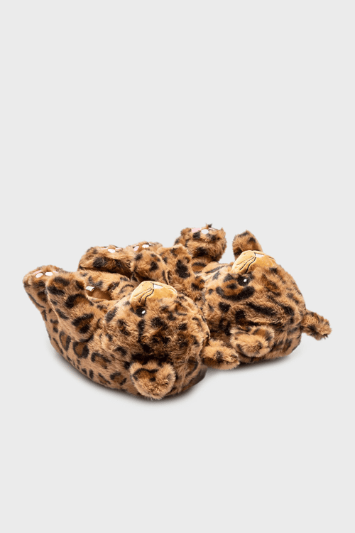 Twigy Tw Pako Hayvanlı Leopar Desenli Bayan Panduf CC0605 LEOPAR