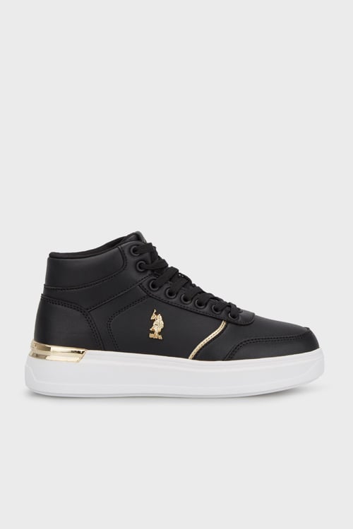 U.S. Polo Assn Logolu Bilekli Sneaker Kadın Ayakkabı ALON 3PR SİYAH