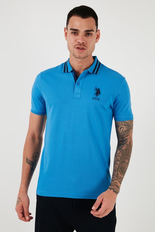 U.S. Polo Assn Pamuklu Logolu Slim Fit Erkek Polo Yaka T Shirt G081GL0111571222 SAKS