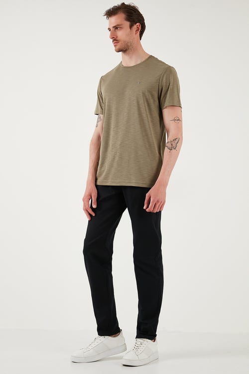 U.S. Polo Keten ve Pamuk Karışımlı Regular Fit Normal Bel Düz Paça Erkek Pantolon G081SZ0782115343 SİYAH