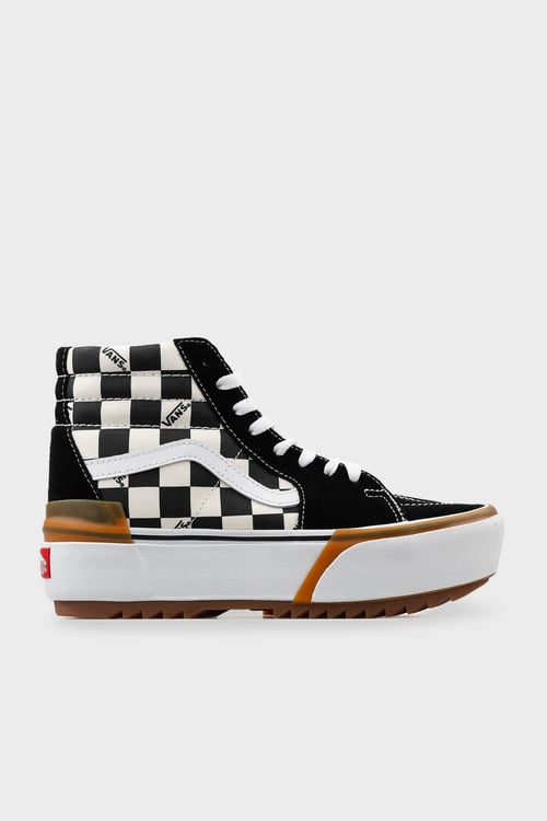 UA SK8-Hi Stacked Günlük Kadın Ayakkabı VN0A4BTWVLV1 SİYAH-BEYAZ