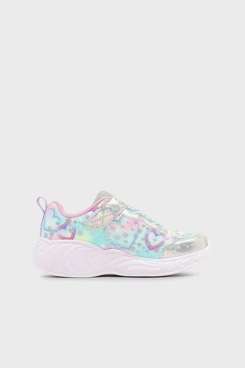 Unıcorn Desenli Işıklı Sneaker Kız Çocuk Ayakkabı 303063L SMLT GÜMÜŞ