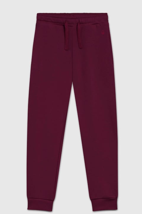United Colors Of Benetton Pamuklu Regular Fit Lastikli Paça Spor Kız Çocuk Pantolon BNTG23333 BORDO