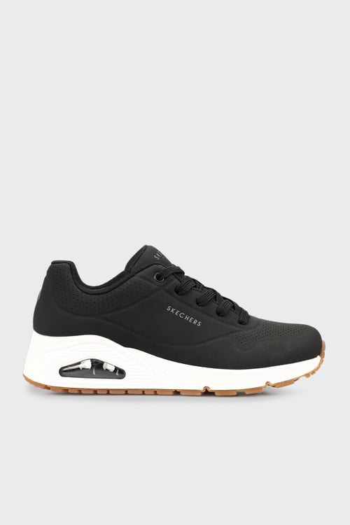 Uno Logolu Kalın Taban Sneaker Kadın Ayakkabı 73690 BLK SİYAH