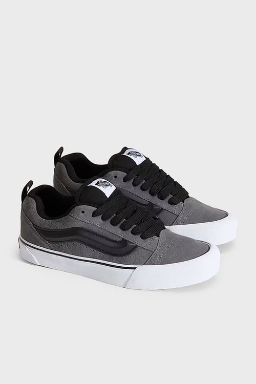 Vans Knu Skool Logolu Süet Sneaker Unisex Ayakkabı VN000DAJPWT1 GRİ