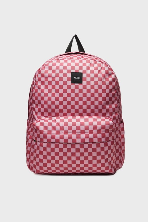 Vans Old Skool Check Backpack Kareli Ayarlanabilir Omuz Askılı Unisex Sırt Çantası VN000H4XZRY1 Pembe-Bordo