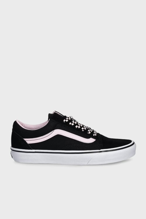 Vans Old Skool Süet Logolu Sneaker Unisex Ayakkabı VN000D6WY281 SİYAH-BEYAZ