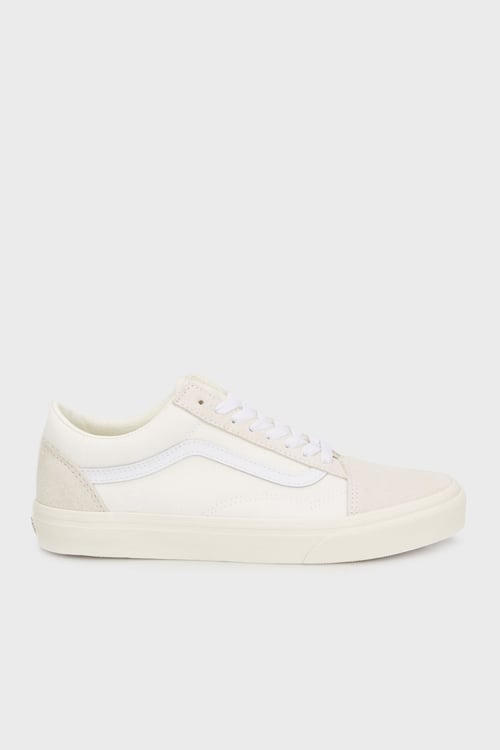 Vans Old Skool Süet Logolu Sneaker Unisex Ayakkabı VN000D5NWHT1 BEYAZ