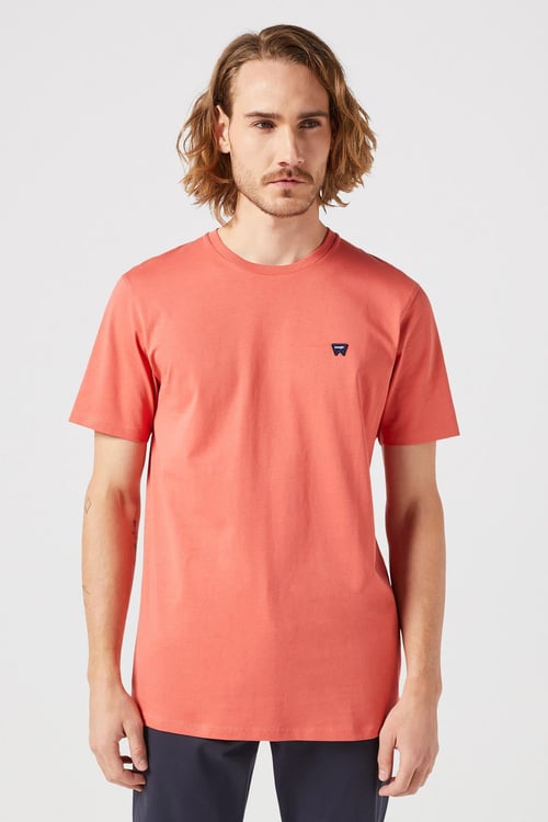 Wrangler % 100 Pamuk Regular Fit Bisiklet Yaka Erkek T Shirt MW7NM20387733L TURUNCU