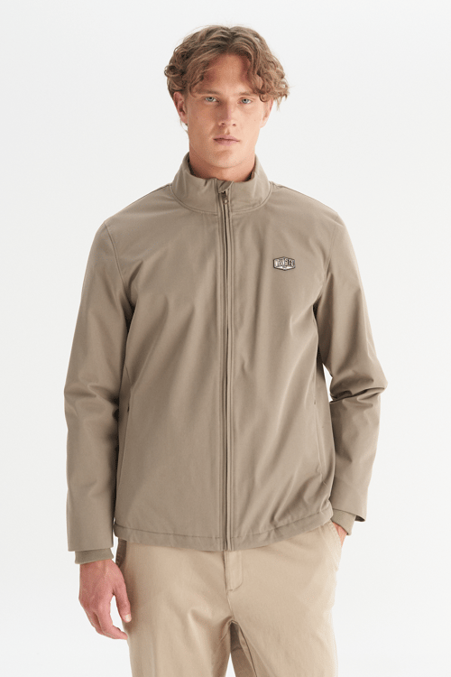 Wrangler Logolu Relaxed Fit Dik Yaka Erkek Mont W2520140 801 KOYU HAKİ