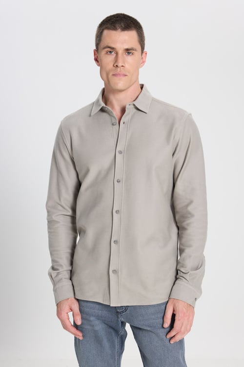 Wrangler Pamuklu Regular Fit Klasik Yaka Erkek Gömlek W242585 013 TAŞ