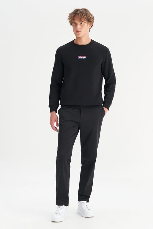 Wrangler Pamuklu Slim Fit Normal Bel Dar Paça Erkek Pantolon WM01200001 001 SİYAH