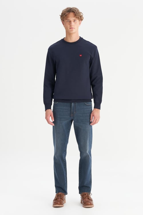 Wrangler Pamuklu Slim Fit Normal Bel Dar Paça Jeans Erkek Kot Pantolon W12S00031 317 İNDİGO