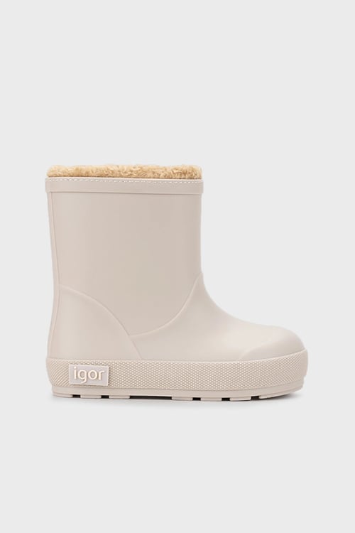Yogi Borreguito İçi Yumuşak Tüylü Su Geçirmez Unisex Çocuk Yağmur Çizmesi W10306 BEJ