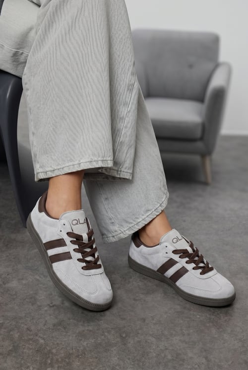 Gri Süet Retro Sneaker