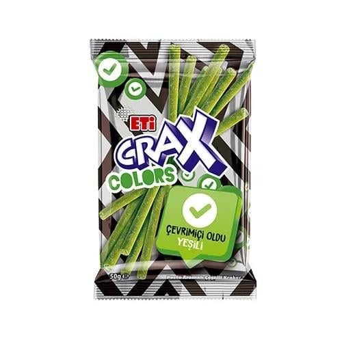 ETİ CRAX COLORS YEŞİLLİ PESTO AROMALI ÇUBUK KRAKER 50GR