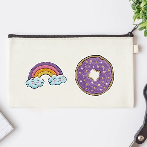 Diamond Dotz Elmas Mozaik Tablo Cüzdan ve Bileklik Seti – 20 x 12 cm / 21x2 cm
