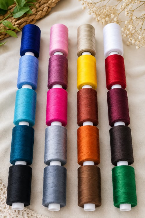 Dikiş İpi Seti, 500mt büyük makara El, Makine Dikiş İpi Sağlam Polyester İp