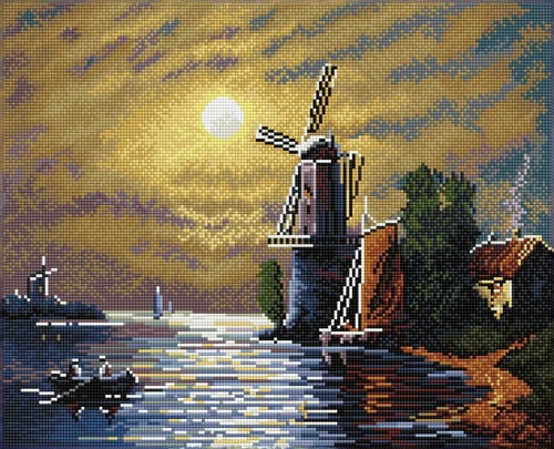 Elmas Mozaik Tablo Akşam Üstü – 52 x 41 cm