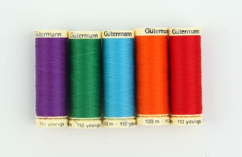 Gutermann 100m %100 Polyester Dikiş İpi Canlı Renkler Set