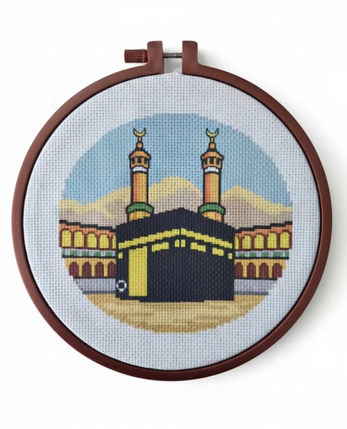 Kanaviçe Başlangıç Seti, Baskılı Etamin Kiti - Kabe