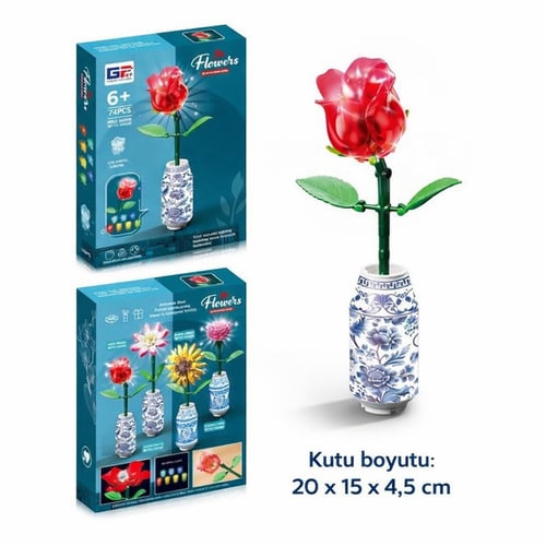 Lego Çiçek Seti Işıklı Parlayan Gül
