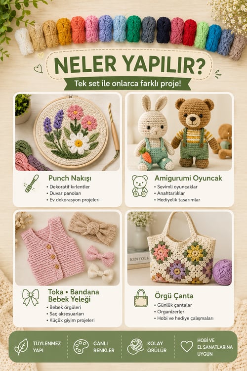 Makerco Örgü İpi Seti 18'li