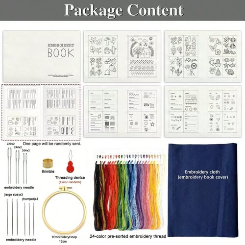Nakış Örnekleri Kitabı, Nakış Başlangıç Seti, Yeni Büyük Boy Eğitici Nakış Kiti Pro Set