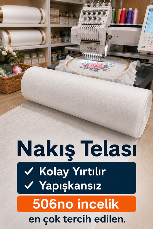 Nakış Telası, 506No Kolay Yırtılan Makine Nakışı Altına Yapışkansız Tela 1. Kalite