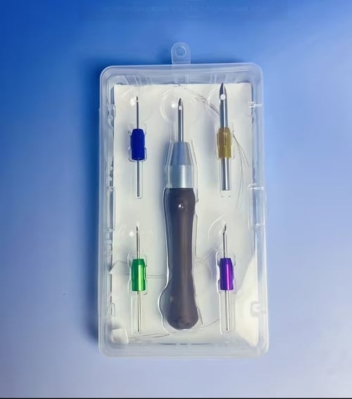 Punch İğnesi Seti, 5 İğneli, Silikon Saplı Premium Punch İğnesi 1. Kalite 