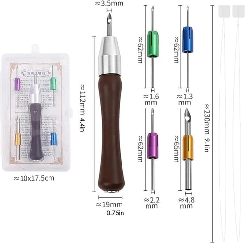 Punch İğnesi Seti, 5 İğneli, Silikon Saplı Premium Punch İğnesi 1. Kalite 