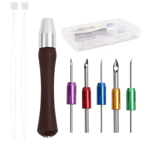 Punch İğnesi Seti, 5 İğneli, Silikon Saplı Premium Punch İğnesi 1. Kalite 