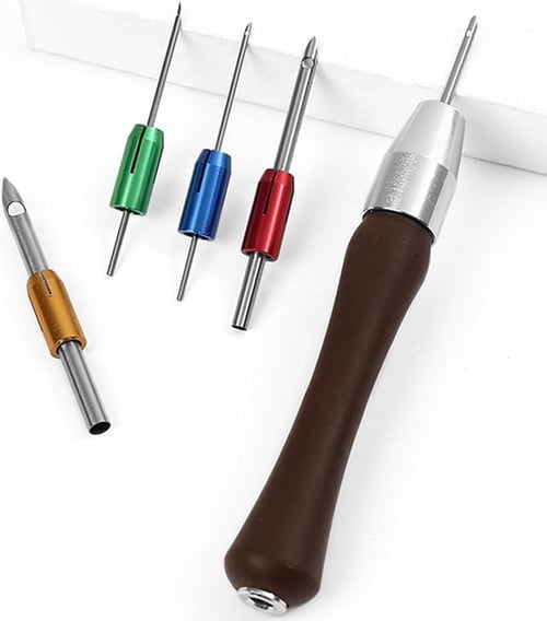 Punch İğnesi Seti, 5 İğneli, Silikon Saplı Premium Punch İğnesi 1. Kalite 