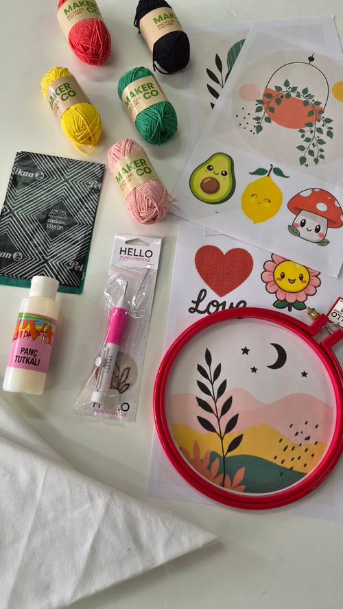 Punch Seti Başlangıç Kiti, Punch Malzemeleri Kiti, Hobi Kiti Tam Set