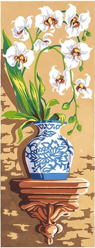 SEG GOBLEN 25X60CM - 950.63 Vazoda Beyaz Orkideler