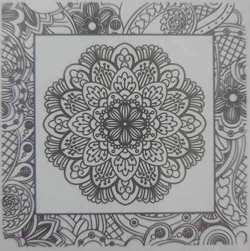Tuval Boyama Seti, Yuvarlak Çiçek Deseni