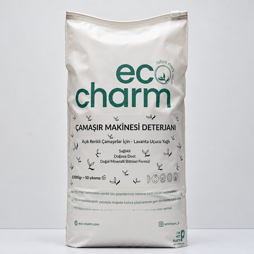 Çamaşır Makinesi Deterjanı - Açık Renk Çamaşırlar İçin - Lavanta Uçucu Yağlı (2000 gr) EcoCharm