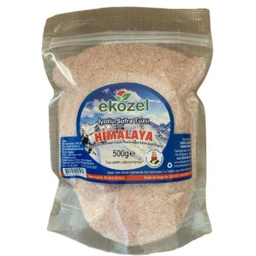 İyotlu Pembe Himalaya Tuzu (500 g) Ekozel
