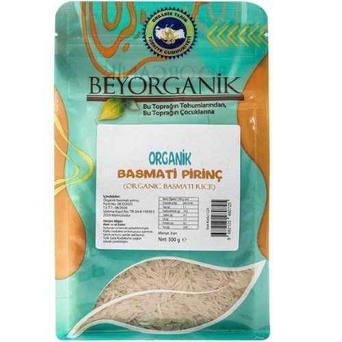 Organik Basmati Pirinç (500 gr) Beyorganik