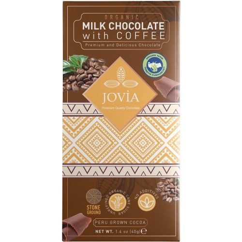 Organik Kahveli Sütlü Çikolata (40 gr) Jovia