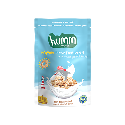 Organik Tam Tahıllı ve Ballı Kahvaltılık Gevrek (80 gr) Humm