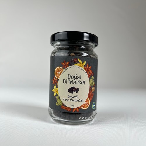 Organik Tane Karabiber (55 gr) Doğal Bi'Market
