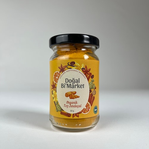 Organik Toz Zerdeçal (55 gr) Doğal Bi'Market