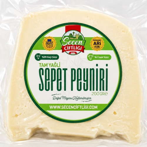 Tam Yağlı %100 Keçi Sepet Peynir (200 gr) Seçen Çifltliği