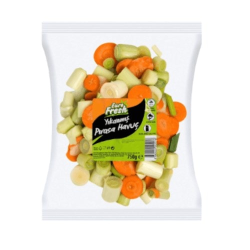 Yıkanmış Pırasa-Havuç (750 gr) Euro Fresh