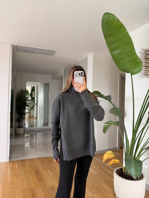 Aria Boğazlı Kazak - Antrasit