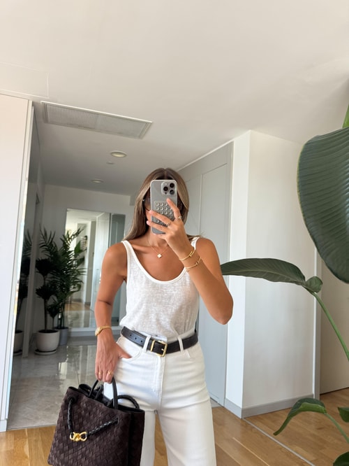 Askılı Transparan Atlet - Beyaz