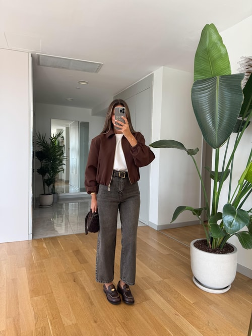 Cardie Mom Fit Jean - Kahve Tint